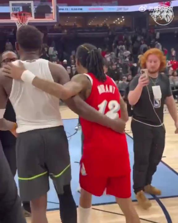 狼王&槍王惺惺相惜！華子賽后與莫蘭特相互致意！