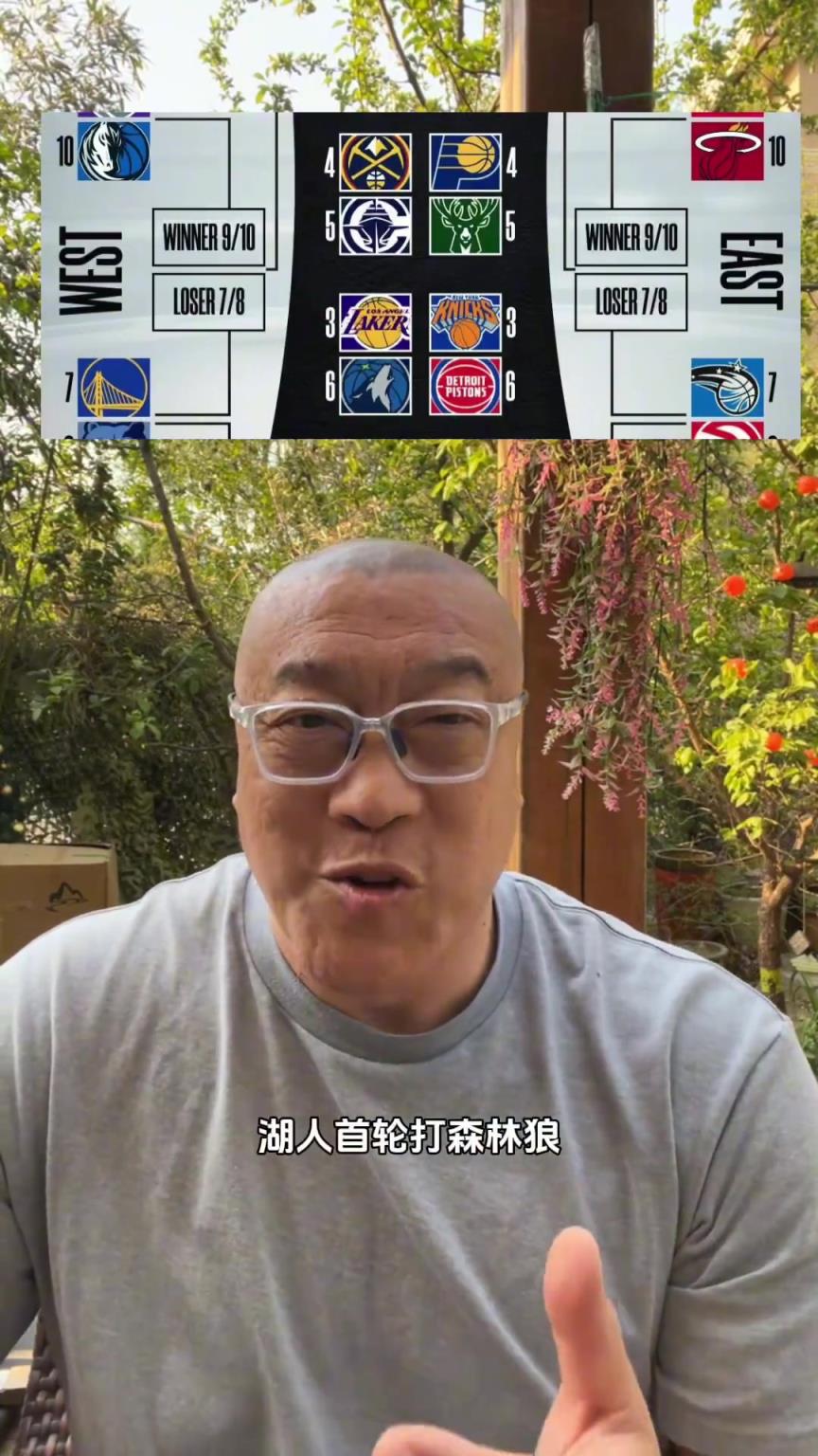 湖人打森林狼！馬?。褐灰獤|契奇像上賽季打戈貝爾那樣就行