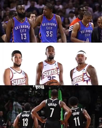 太陽三巨頭徹底失敗？美媒：杜蘭特的三巨頭球隊(duì)總是一樣的結(jié)局？